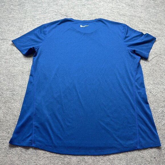 Nike Running T-Shirt Men XL Blue Reflective DRI-FIT Crew Neck Breathable AT3923 - Picture 9 of 15